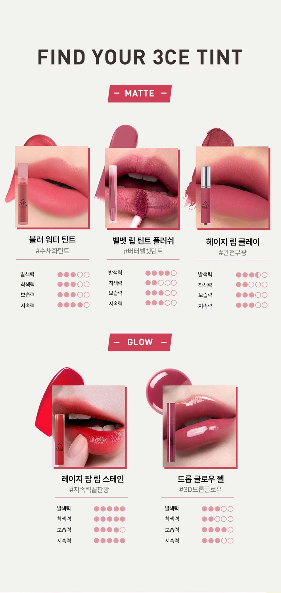 3CE 벨벳 립틴트 플러쉬 22